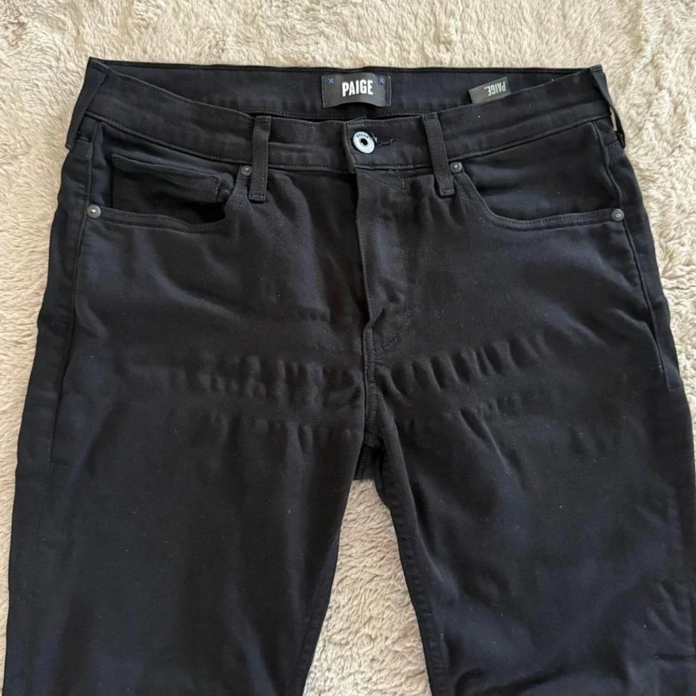 Paige Jeans Mens Size 31x29 Black Lennox Slim Fit Stretch Classic Preppy‎